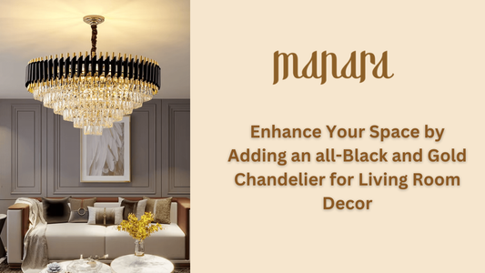 Black and Gold Chandelier for Living Room