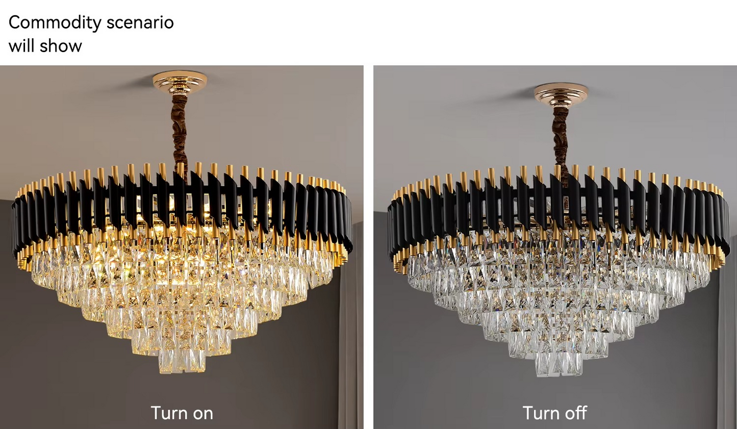 Black Gold Mamba Chandelier