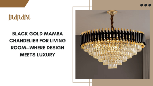 Black Gold Mamba Chandelier for Living Room