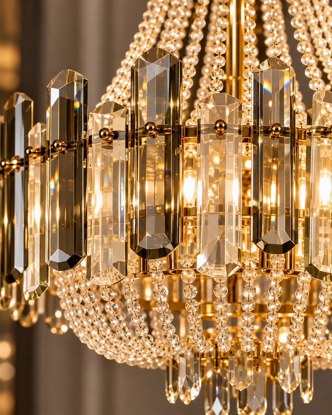 Manara Opulent Crystal Chandelier | Luxury Gold Chandelier