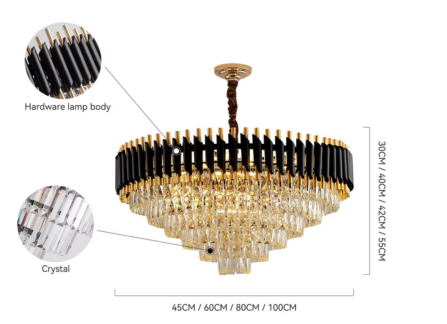 Black Gold Mamba Chandelier