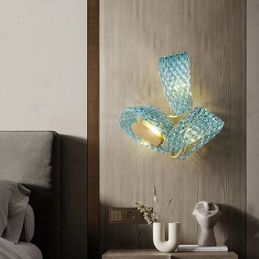 Majestic Blue modern wall lights installed on a stylish wall for home décor