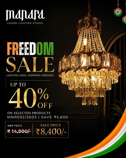 Manara Aurelia Crystal Chandelier | Luxury Gold Chandelier