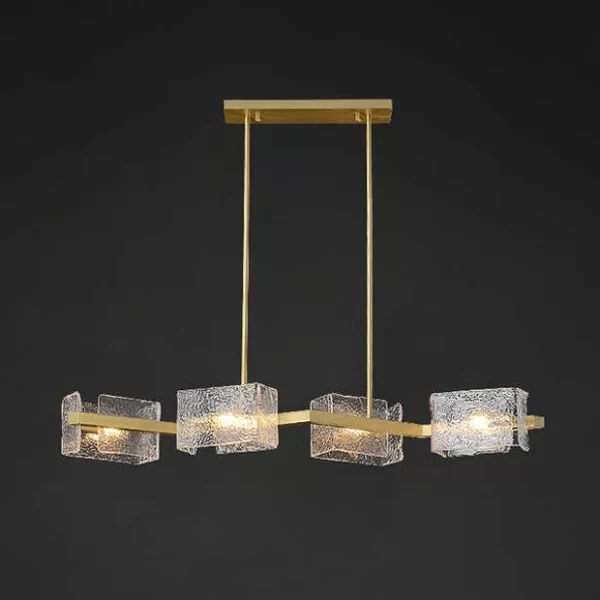 Frosted Block Hanging Chandelier - Image 4