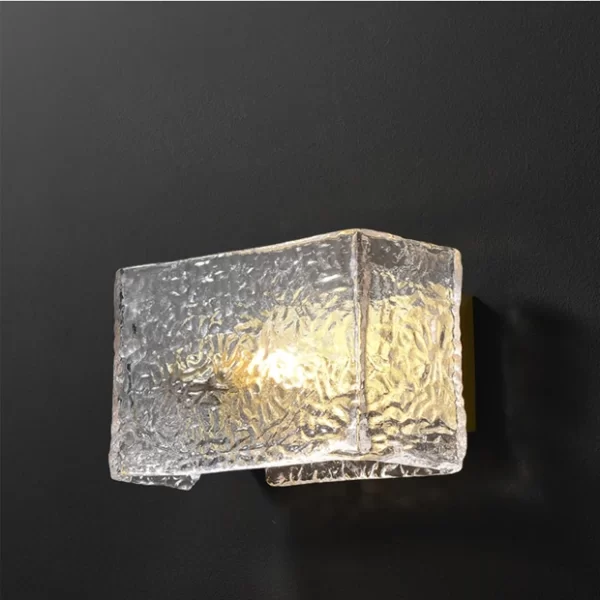 Frosted Block Haning Wall Light