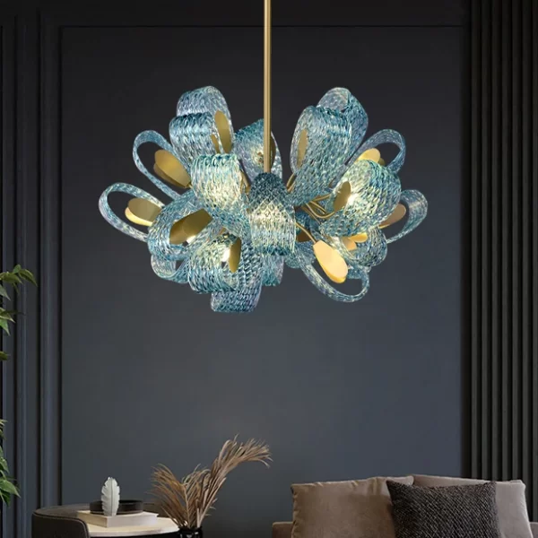 Majestic Blue Chandelier