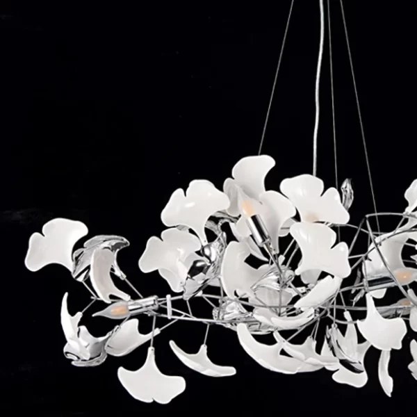 White Teak Chandelier - Image 4